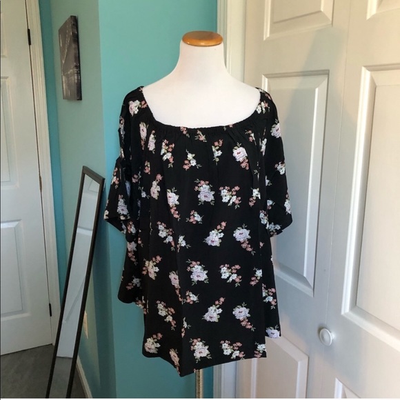 LOFT Plus Floral Off The Shoulder Top - Picture 4 of 6